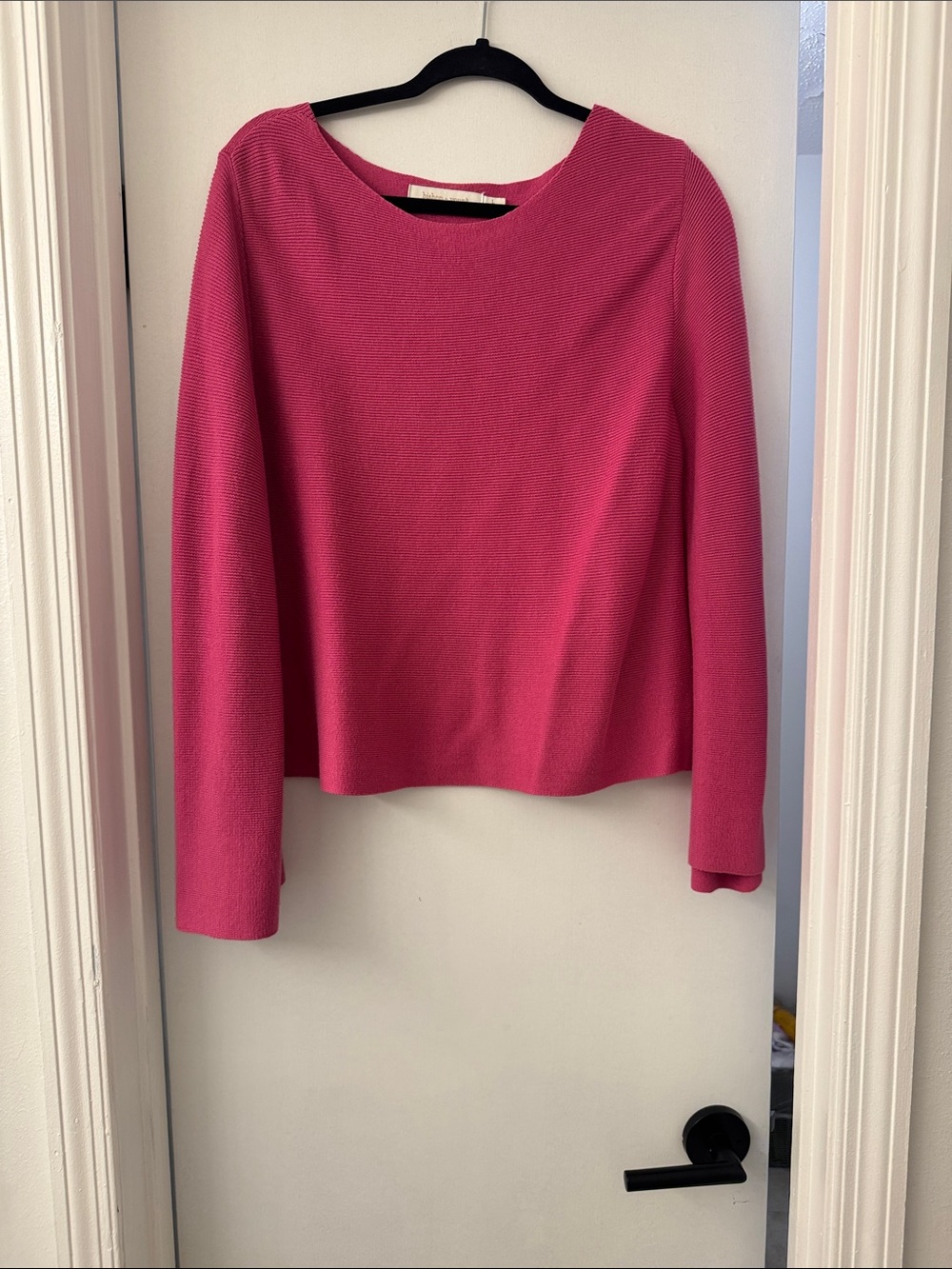 bishop + young Bright Pink Crewneck Knit Sweater